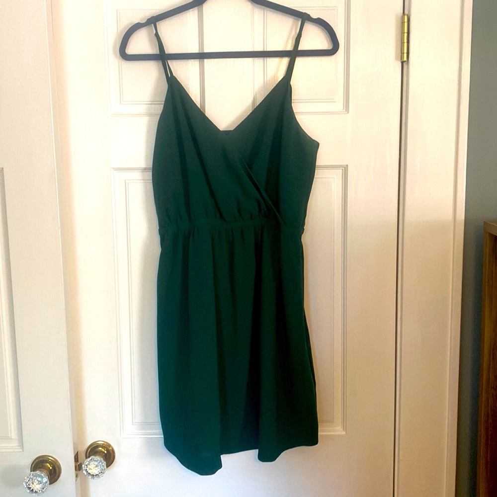 Green mini dress